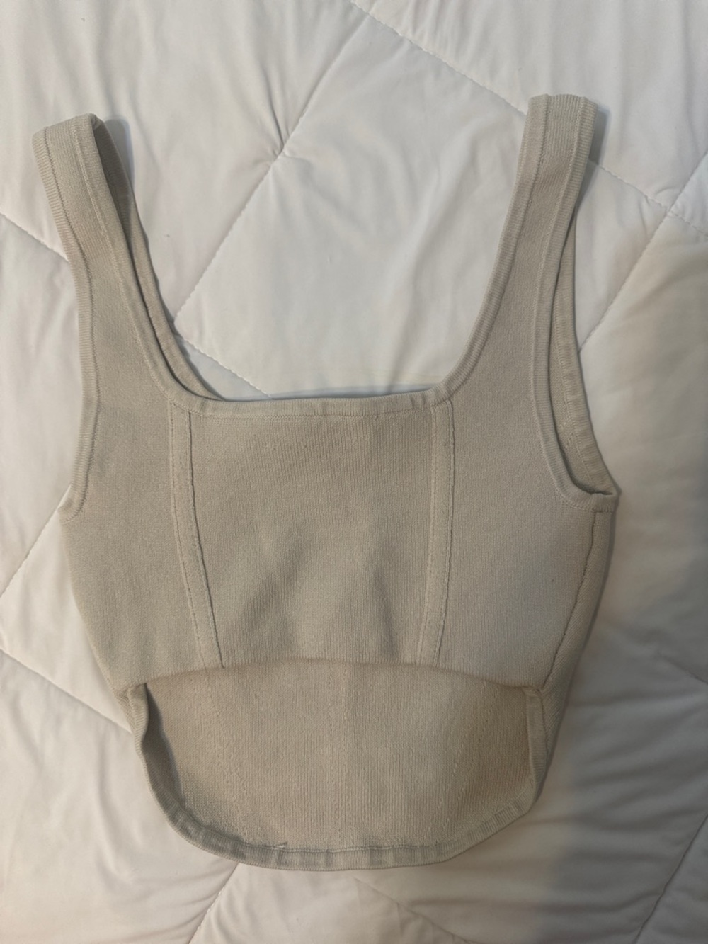Babaton Neutral Knit Square-Neck Tank - Picture 2 of 2